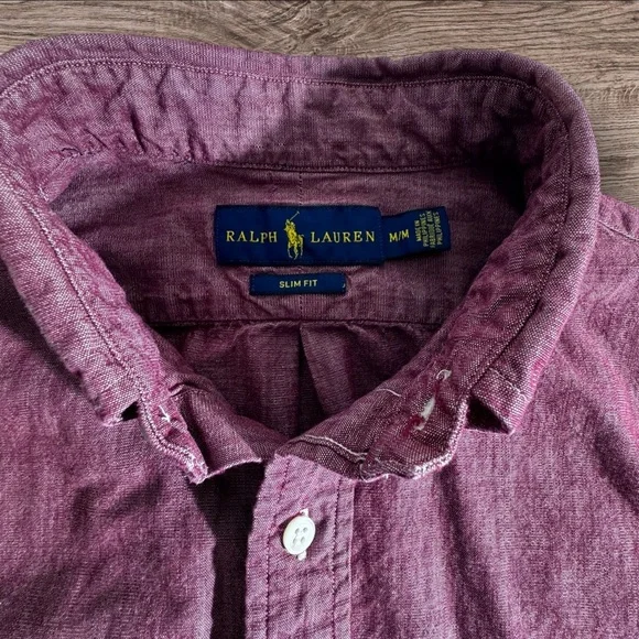 Ralph Lauren Men's Casual Purple Button-Down Shirt - Picture 6 of 8